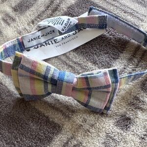 Janie and Jack Pastel Plaid Bow Tie in Pink, Blue, Yellow, Cream